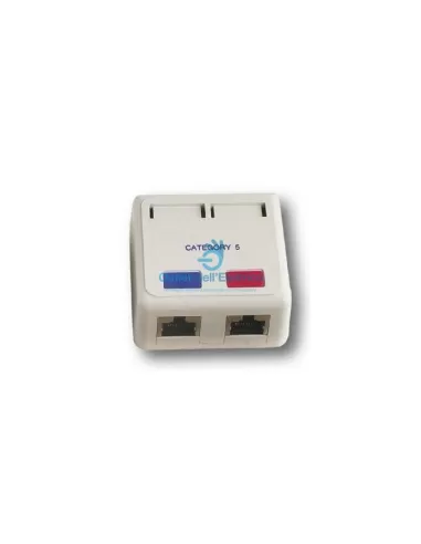 Fanton 23944 Wandsteckdose 2 u.sch.rj45 8/8 weiß